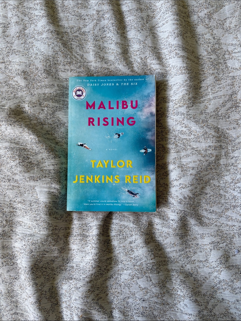 Malibu Rising by Taylor Jenkins Reid - Turquoise & Yellow Paperback